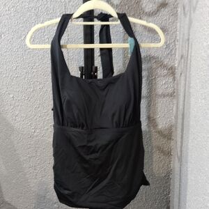 Black Halter Swimsuit Top